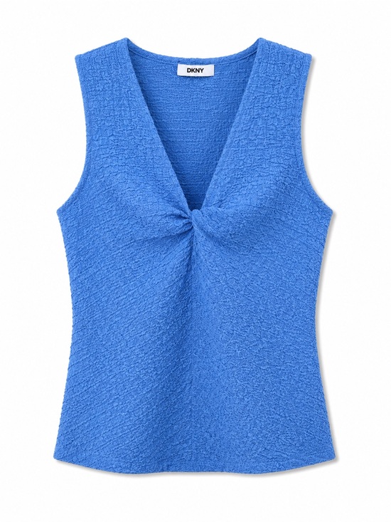 Dkny Tops - NWT DKNY Blue Textured Sleeveless Top